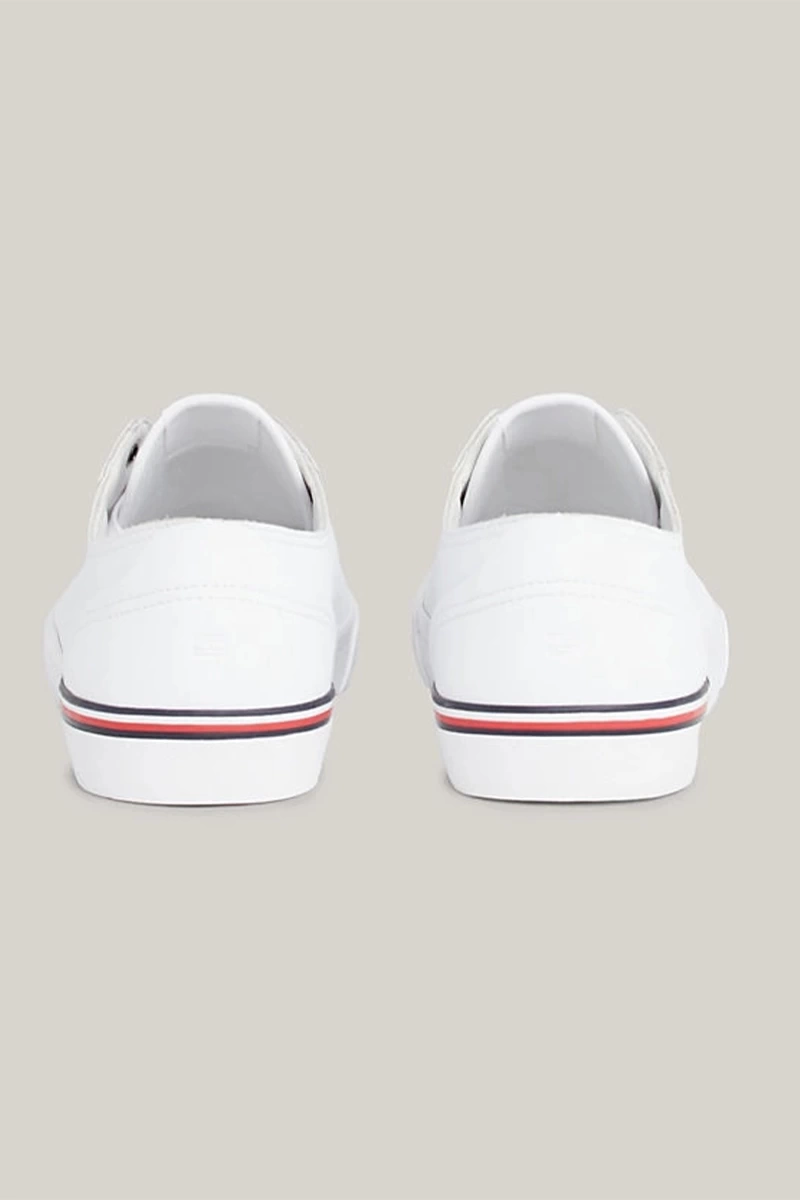 Tommy Hilfiger Erkek Marka Logolu İmzalı Beyaz Sneaker