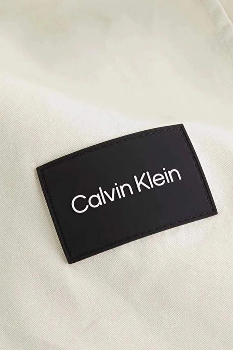 Calvin Klein Erkek Pamuklu Uzun Kollu Krem Gömlek