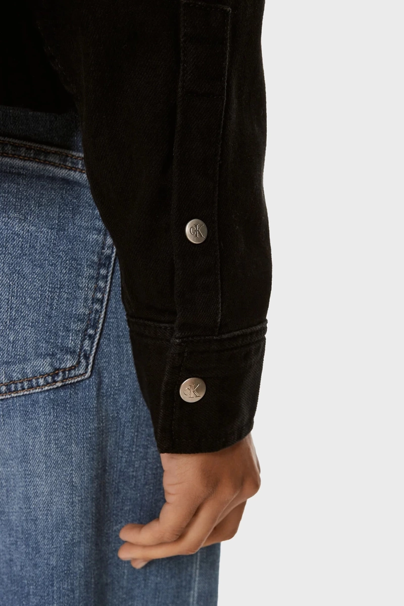 CROPPED DAD DENIM SHIRT