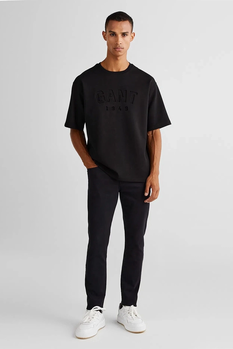 Gant Erkek Siyah Regular Fit T-Shirt