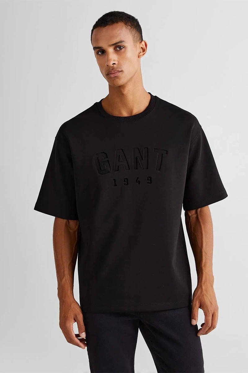 Gant Erkek Siyah Regular Fit T-Shirt