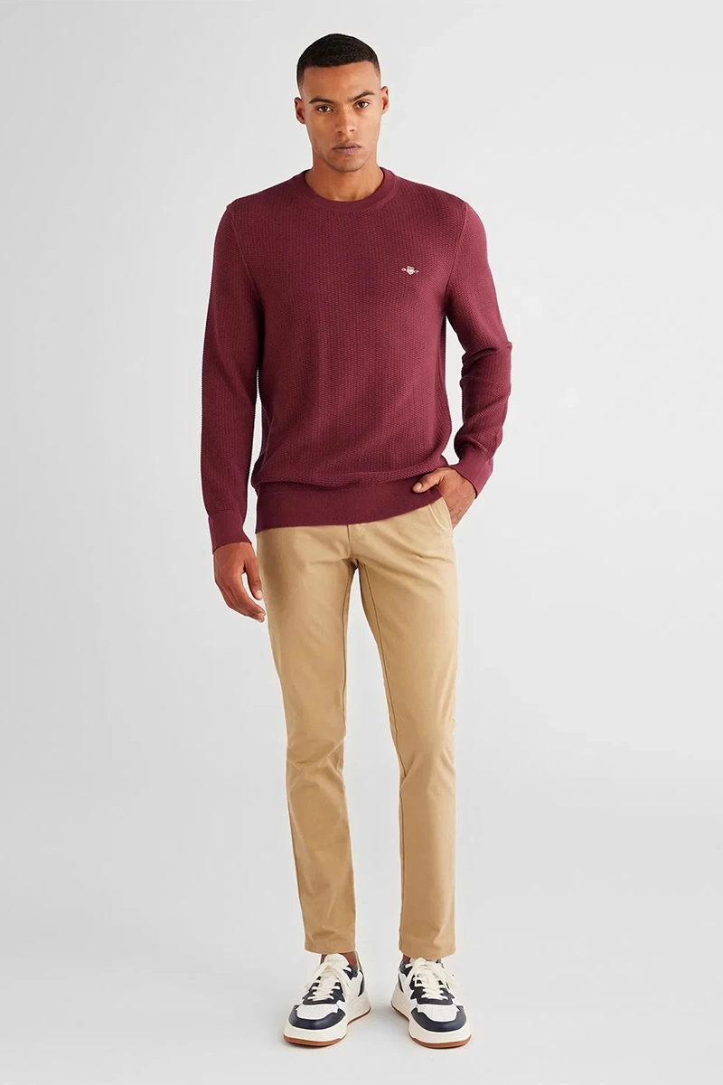 Gant Erkek Bordo Regular Fit Kazak