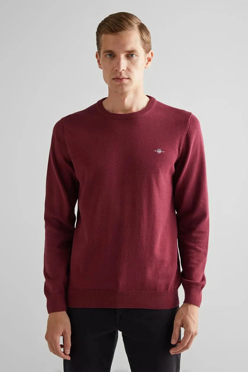 Gant Erkek Bordo Regular Fit Kazak