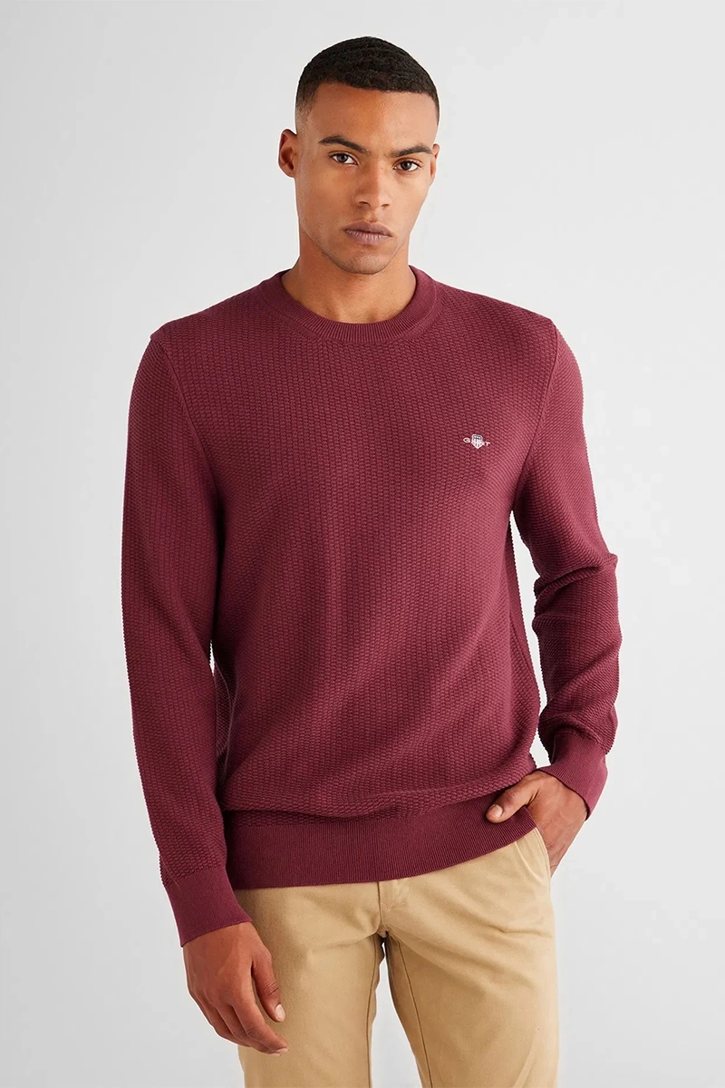 Gant Erkek Bordo Regular Fit Kazak