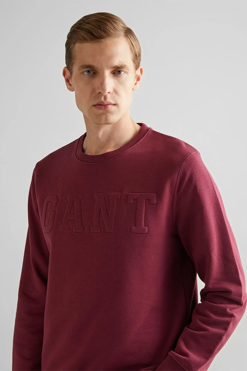 Gant Erkek Bordo Regular Fit Sweatshirt