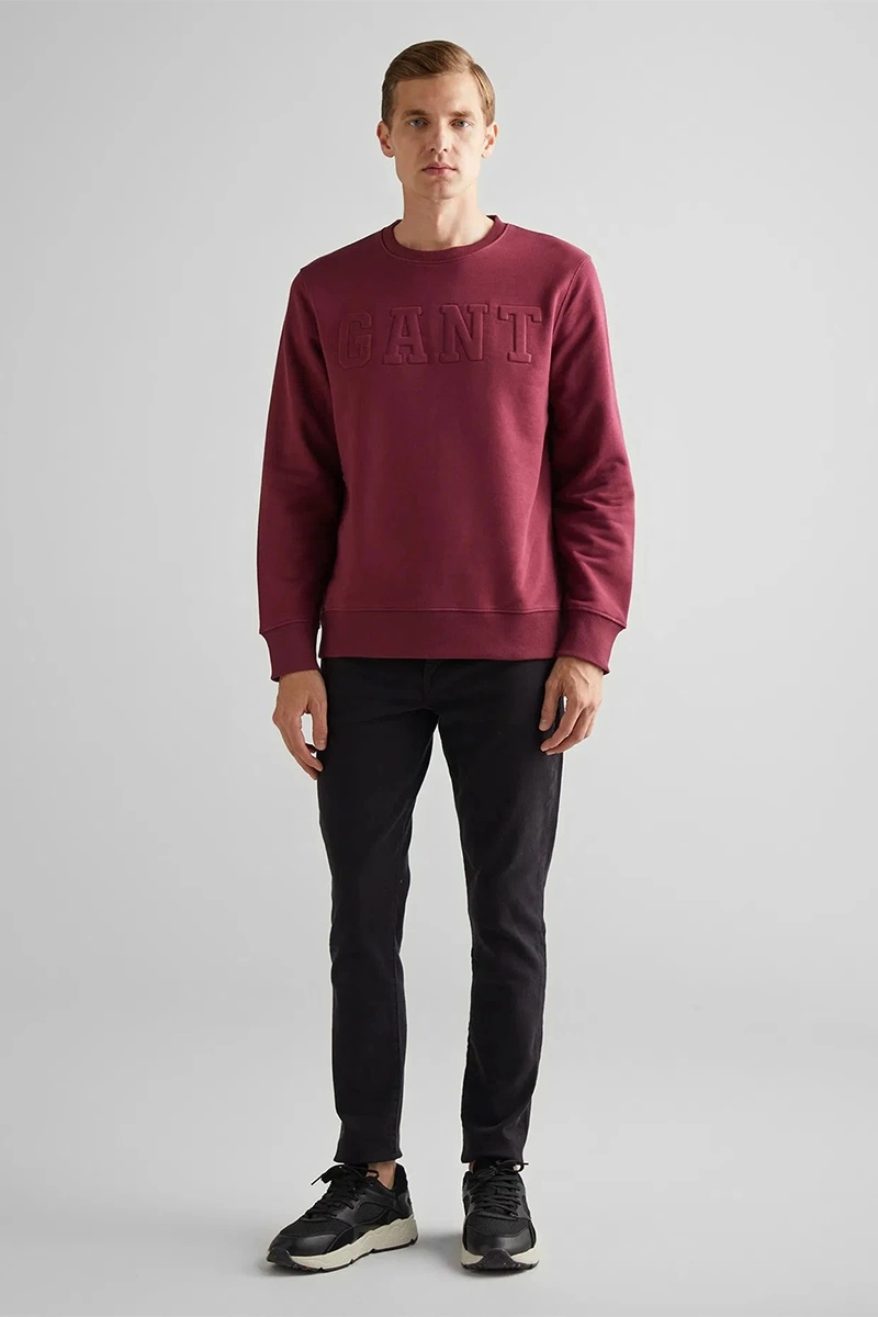 Gant Erkek Bordo Regular Fit Sweatshirt