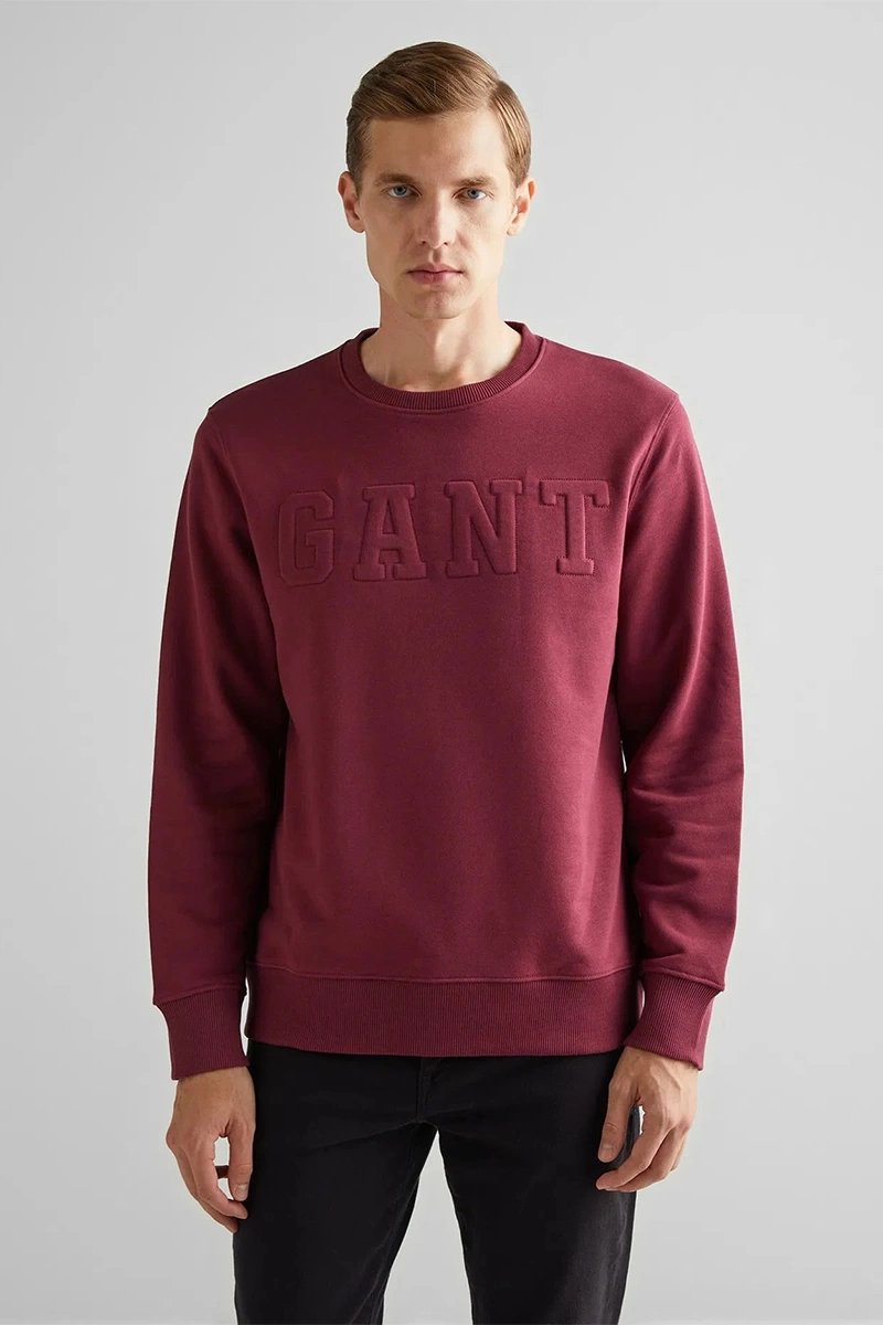 Gant Erkek Bordo Regular Fit Sweatshirt