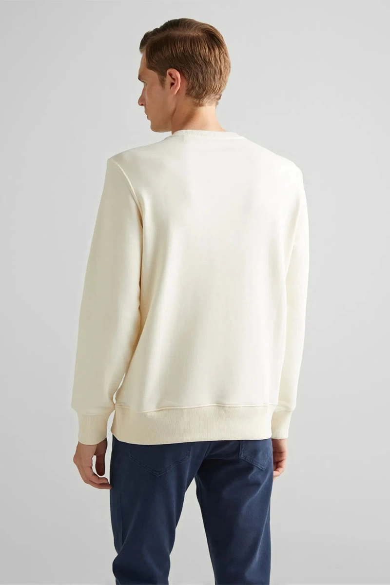 Gant Erkek Krem Regular Fit Sweatshirt