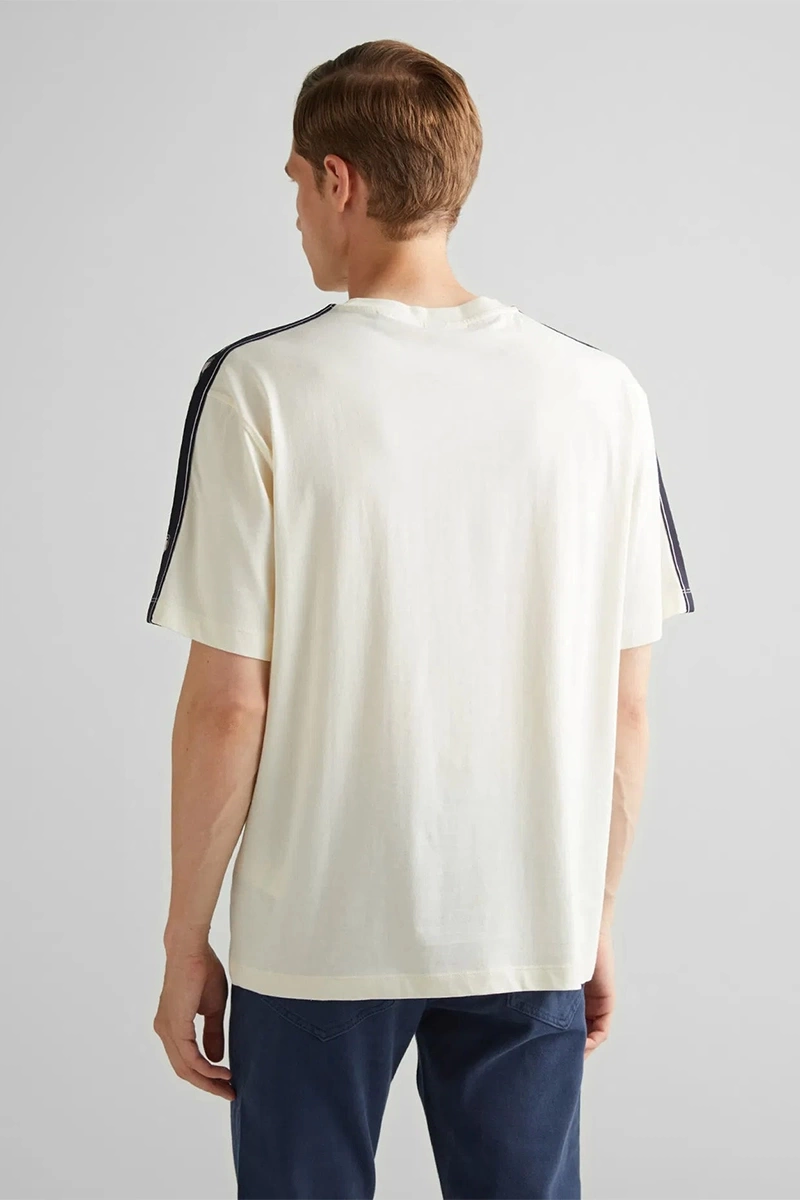 Gant Erkek Krem Regular Fit T-Shirt