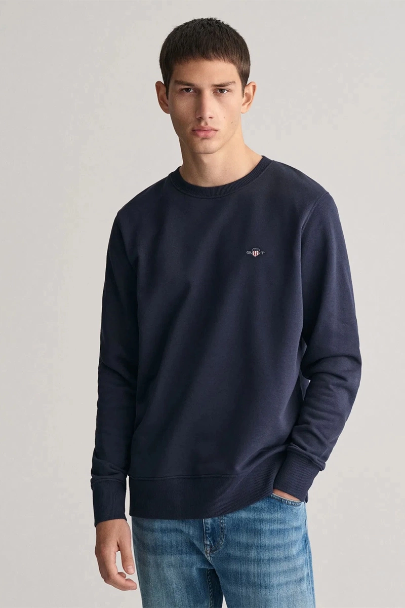 Gant Erkek Lacivert Regular Fit Sweatshirt