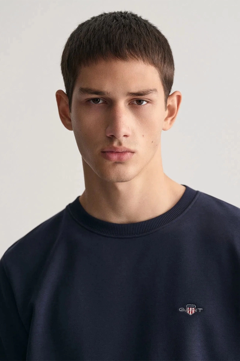 Gant Erkek Lacivert Regular Fit Sweatshirt