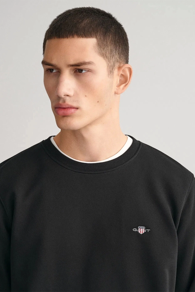 Gant Erkek Siyah Regular Fit Sweatshirt