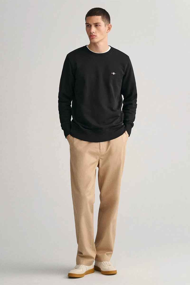 Gant Erkek Siyah Regular Fit Sweatshirt