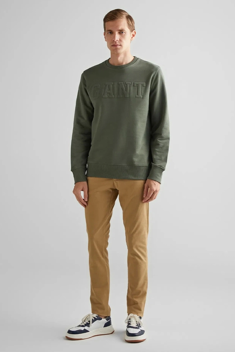 Gant Erkek Yeşil Regular Fit Sweatshirt