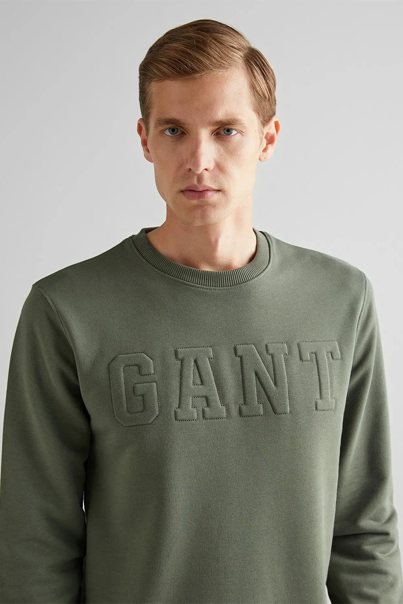 Gant Erkek Yeşil Regular Fit Sweatshirt