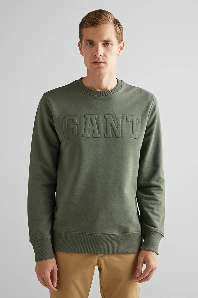 Gant Erkek Yeşil Regular Fit Sweatshirt