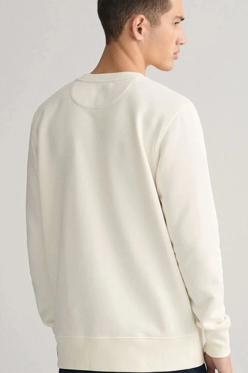 Gent Erkek Krem Regular Fit Sweatshirt