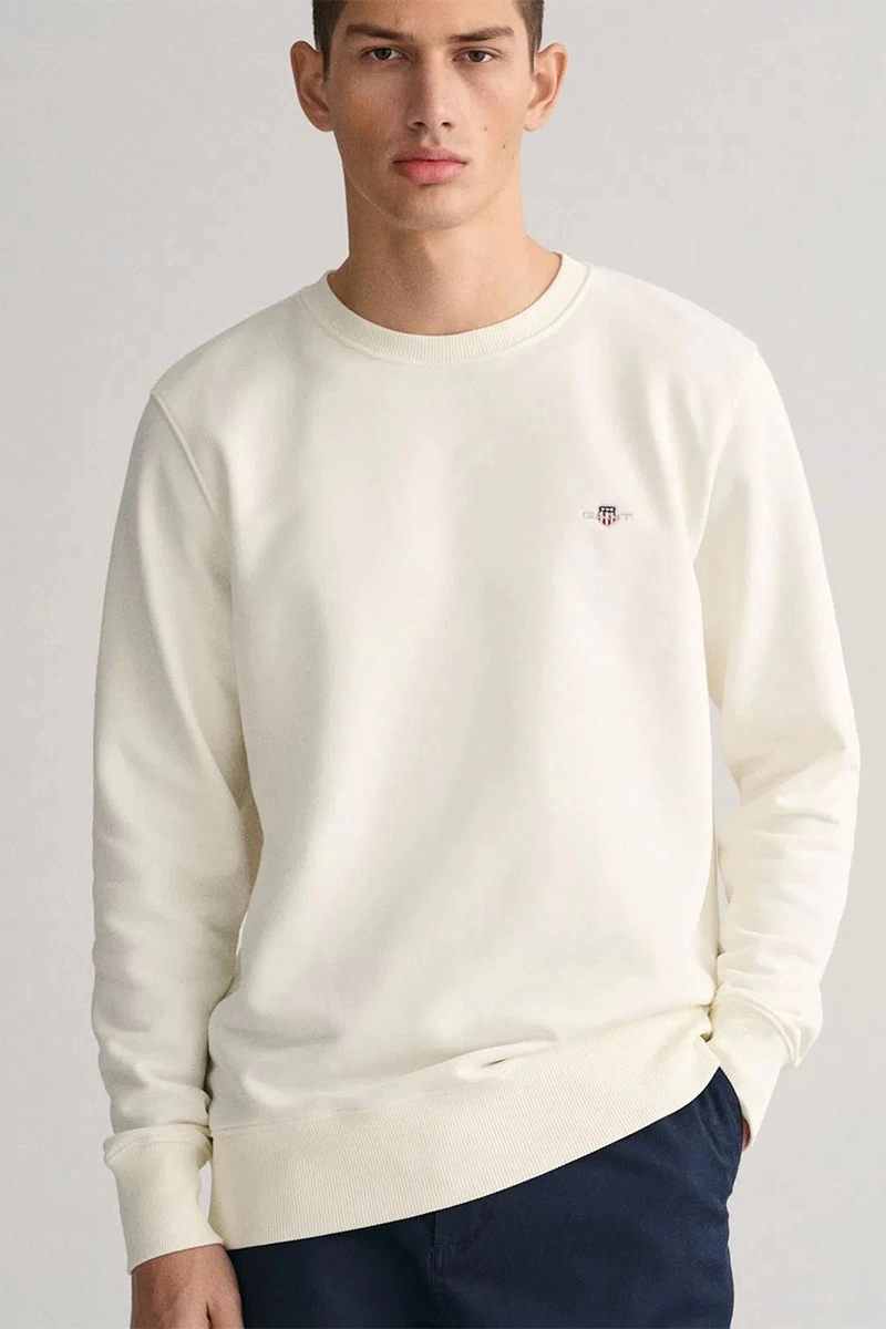 Gent Erkek Krem Regular Fit Sweatshirt