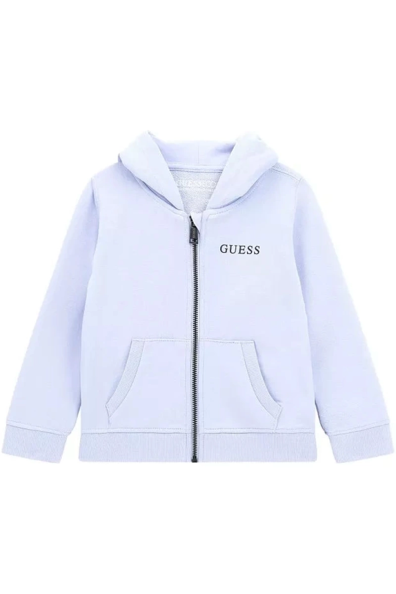 Guess Çocuk Fermuarlı Kapüşonlu Beyaz Sweatshirt