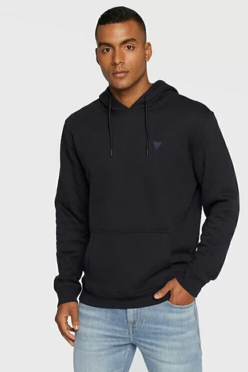 Guess Erkek Aldwin Hooded Lacivert Sweatshirt