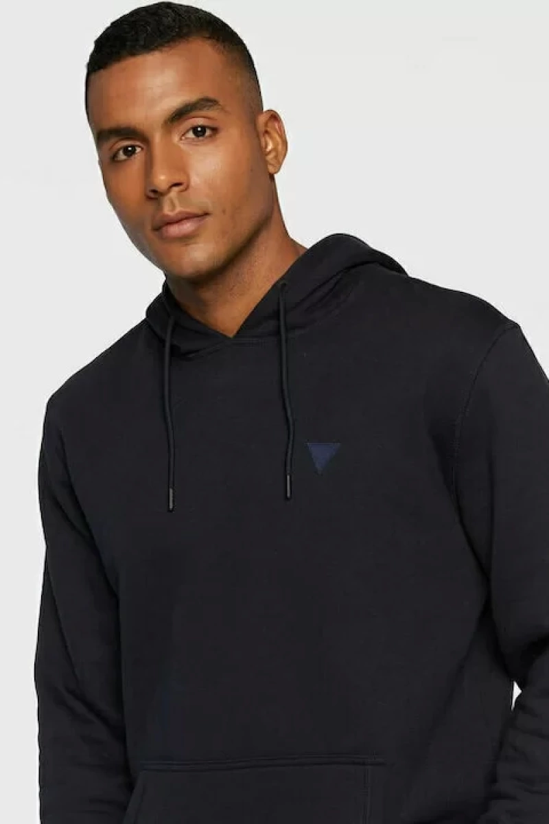 Guess Erkek Aldwin Hooded Lacivert Sweatshirt