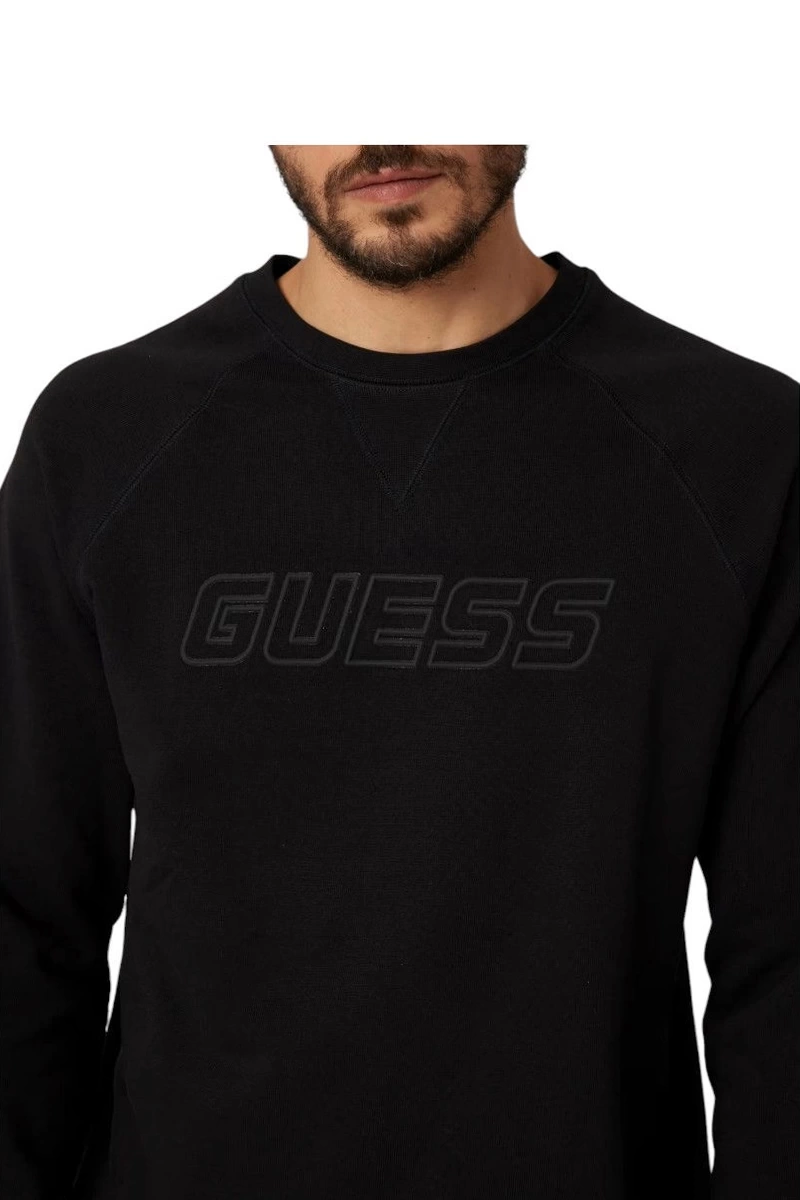 Guess Erkek Önü Logolu Aldwin Sweatshirt