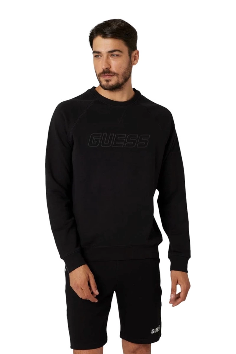 Guess Erkek Önü Logolu Aldwin Sweatshirt