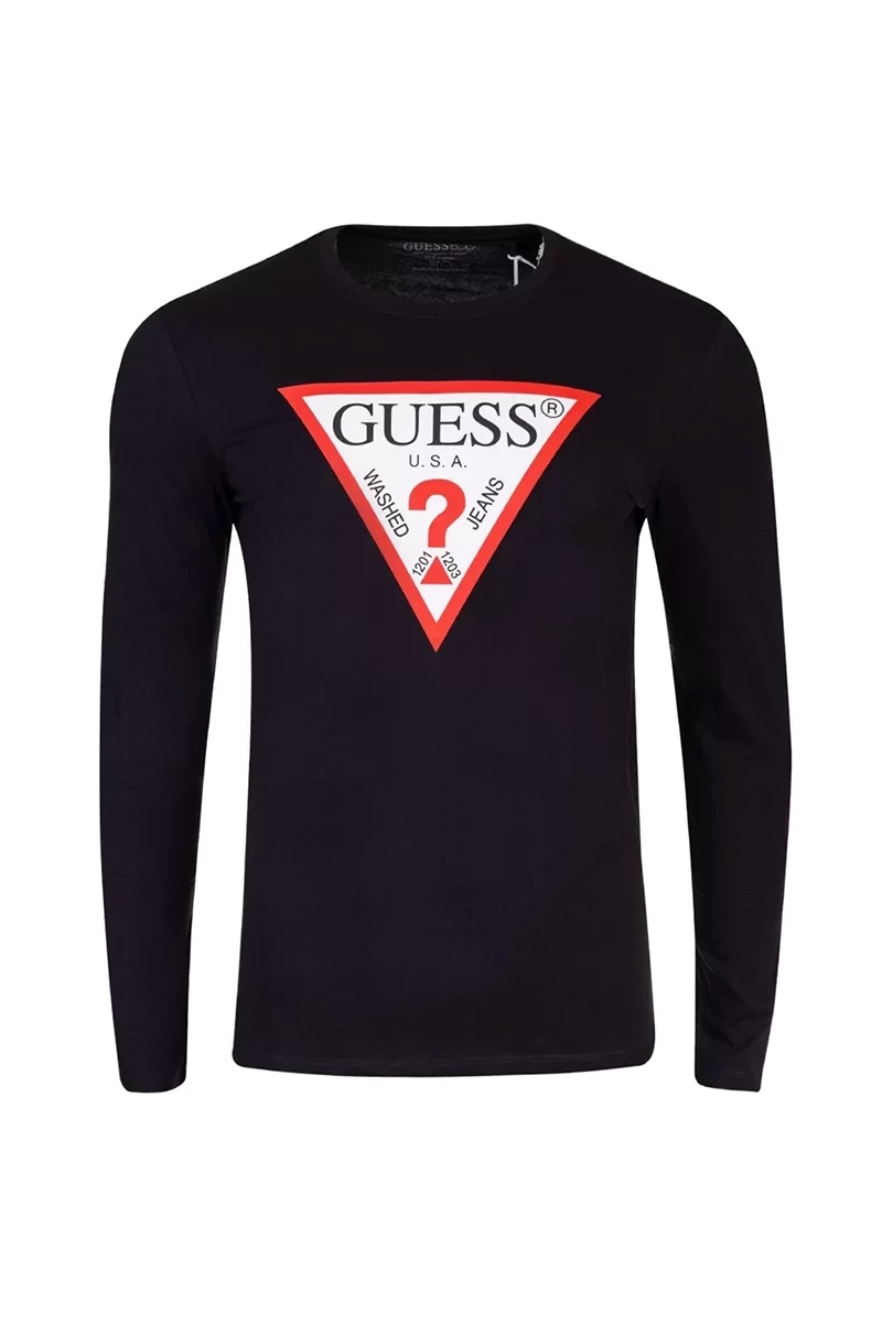 Guess Erkek Orjinal Logo Siyah T-Shirt