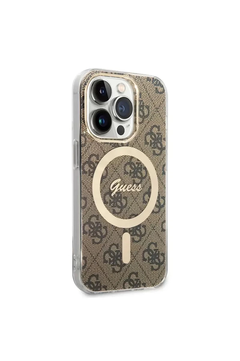 GUESS HC MAGSAFE IML 4G BROWN IP15 PRO