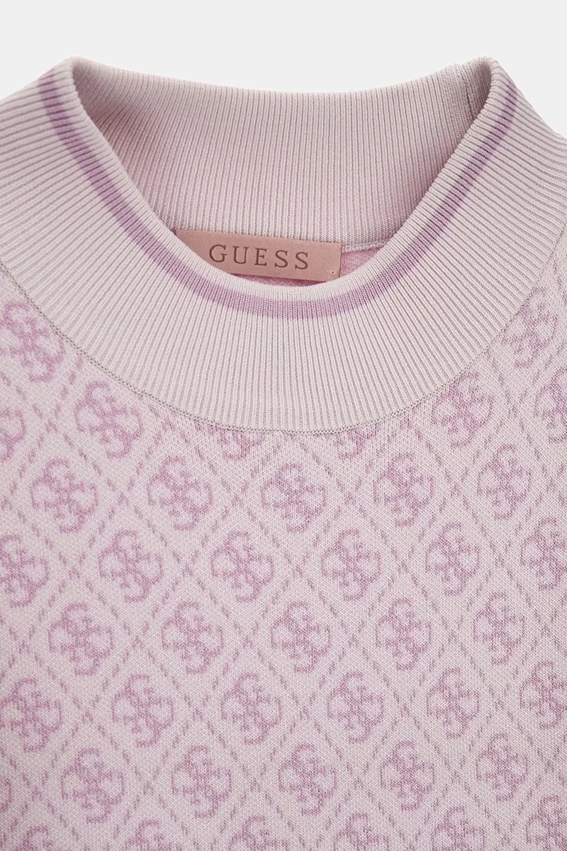 Guess Kadın 4G Logolu Pembe Triko Elbise