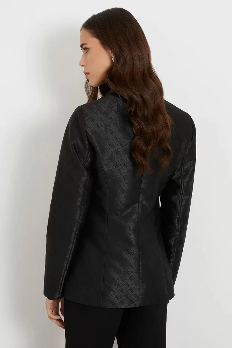 Guess Kadın 4G Logolu Siyah Blazer Ceket