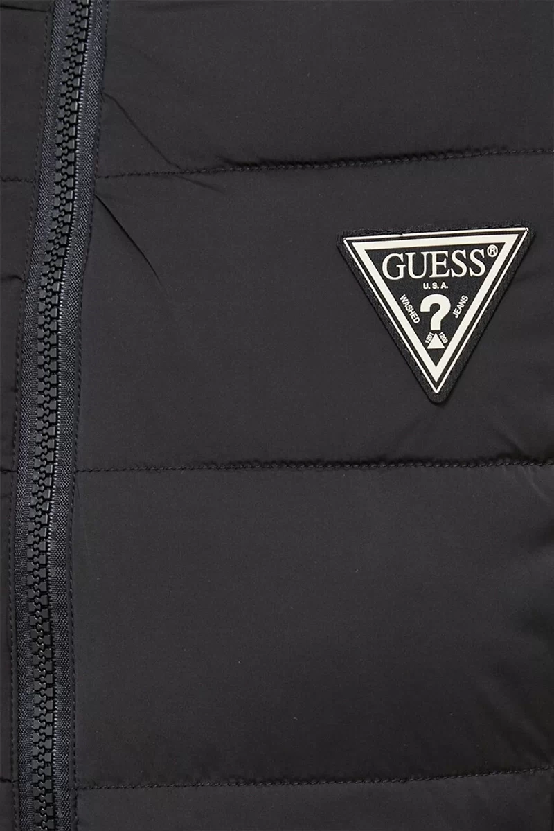 Guess Kadın Aleta Regular Fit Kapüşonlu Uzun Şişme Mont