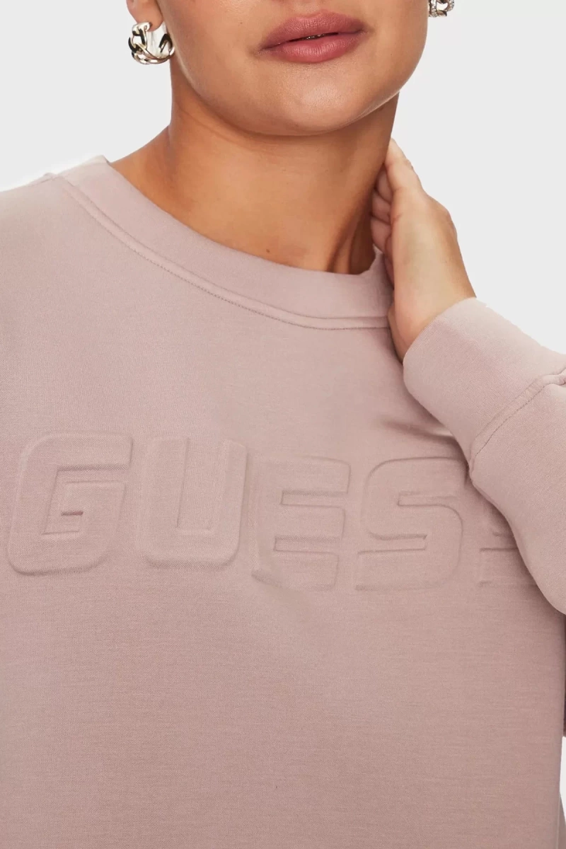 Guess Kadın Cindra Regular Fit Bisiklet Yaka Sweatshirt