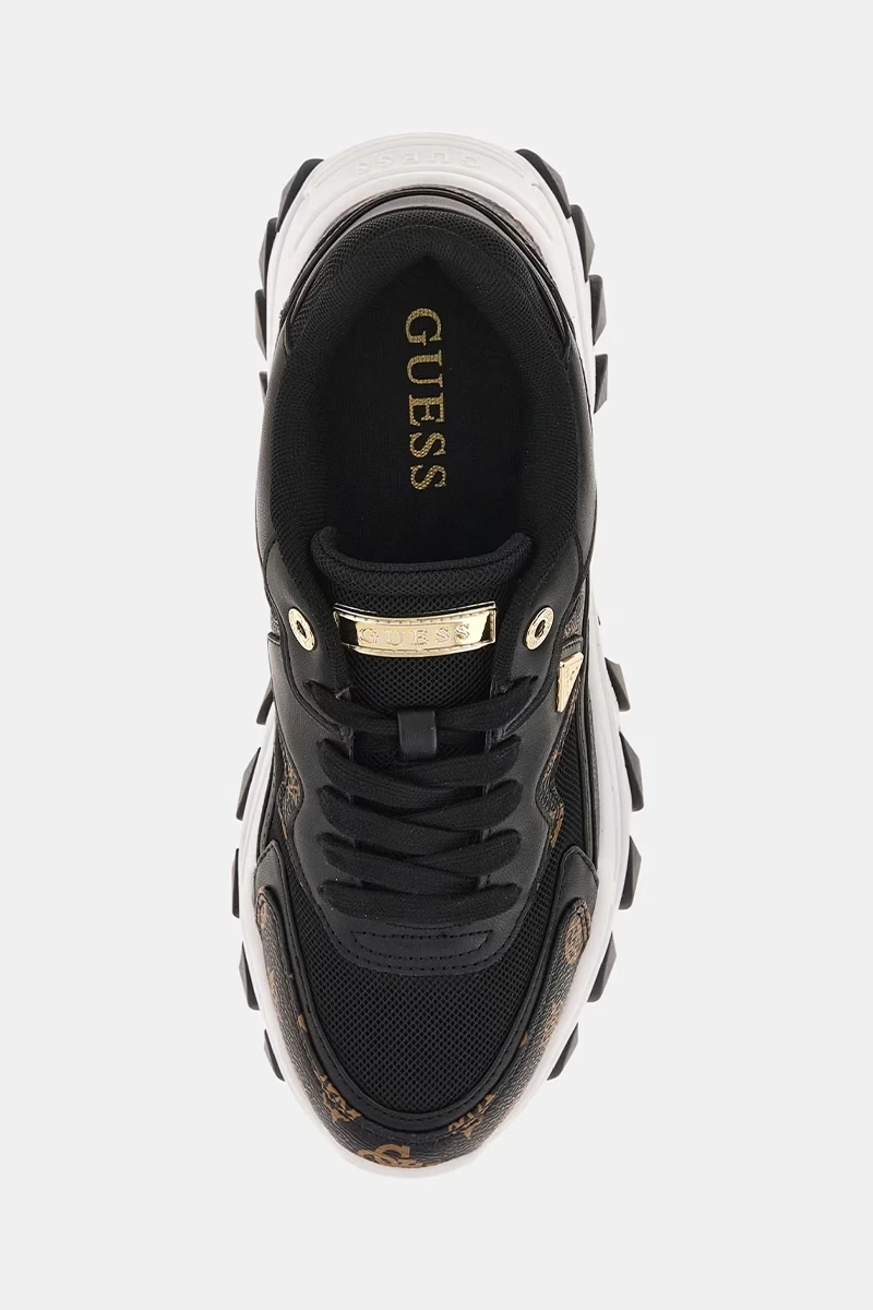 Guess Kadın  Logolu Rahat Siyah Sneaker