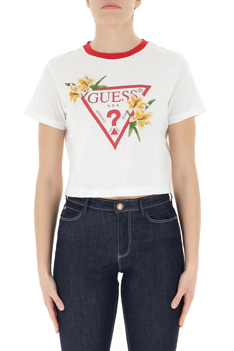 Guess Kadın Zoey Crop T-Shirt