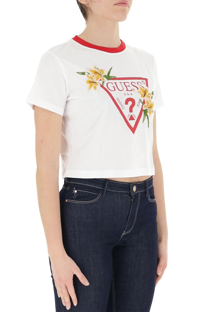 Guess Kadın Zoey Crop T-Shirt