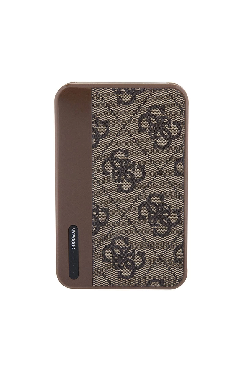 GUESS POWERBANK PU LEATHER 5000 MAH 15W BROWN