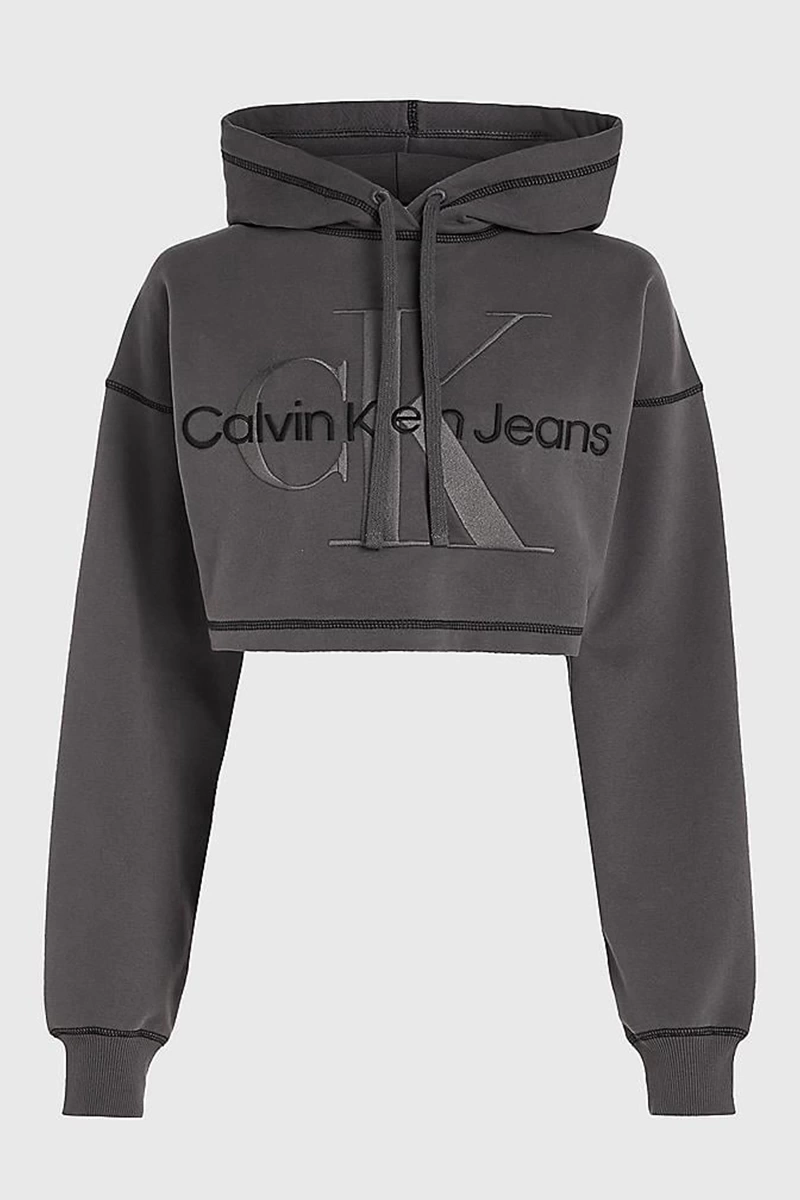 Calvin Klein Kadın Hero Mono Logolu Kısa Sweatshirt