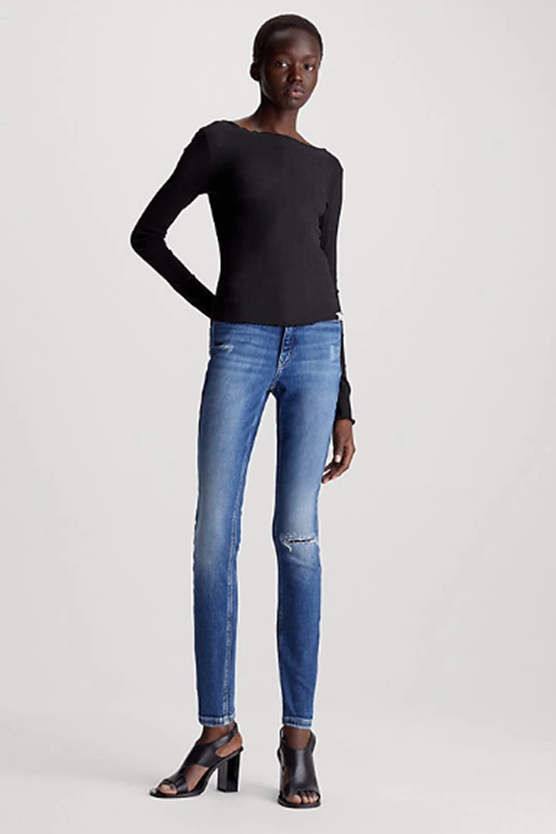 Calvin Klein Kadın Yüksek Bel Skinny Kot Pantolon