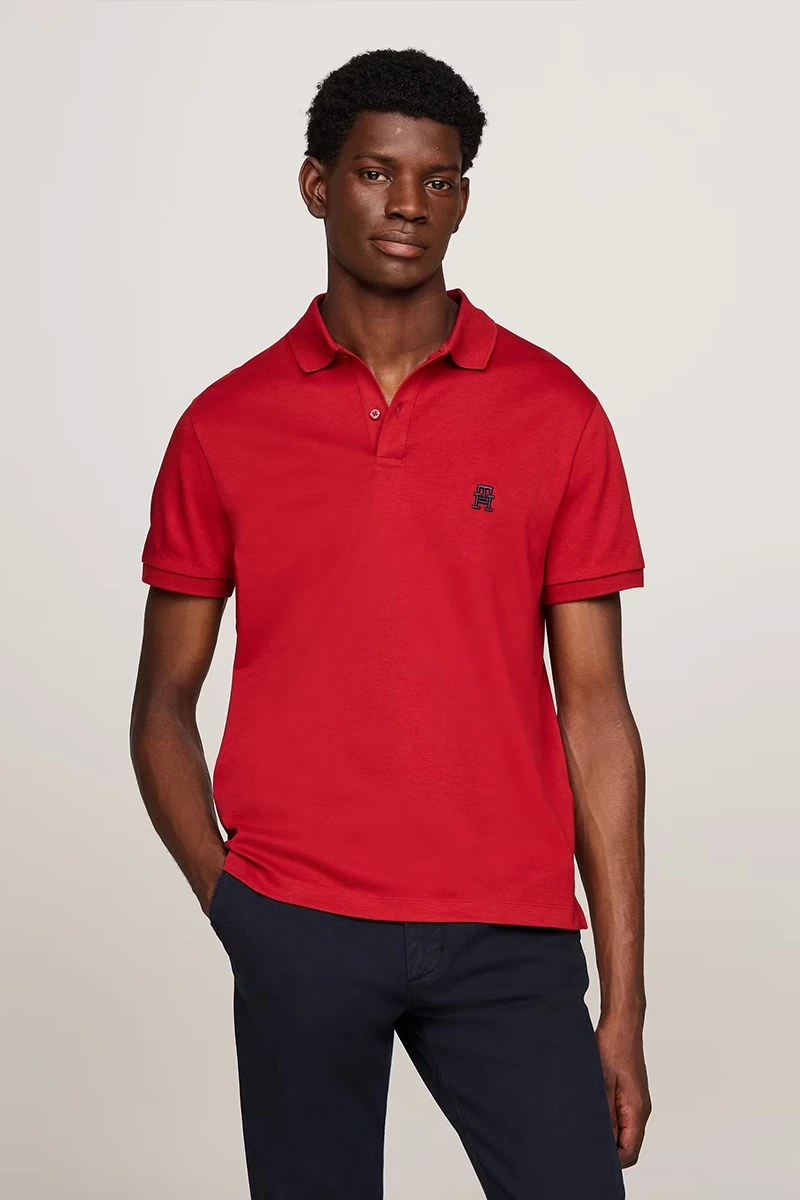 tommy hılfıger erkek kırmızı polo T-SHIRT