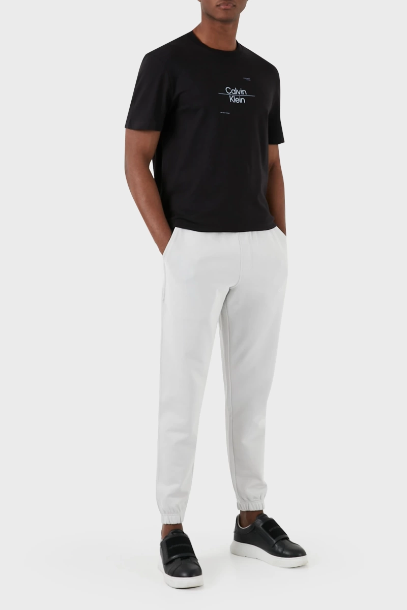 Calvin Klein Erkek Regular Fit Jogger Gri Eşofman Altı