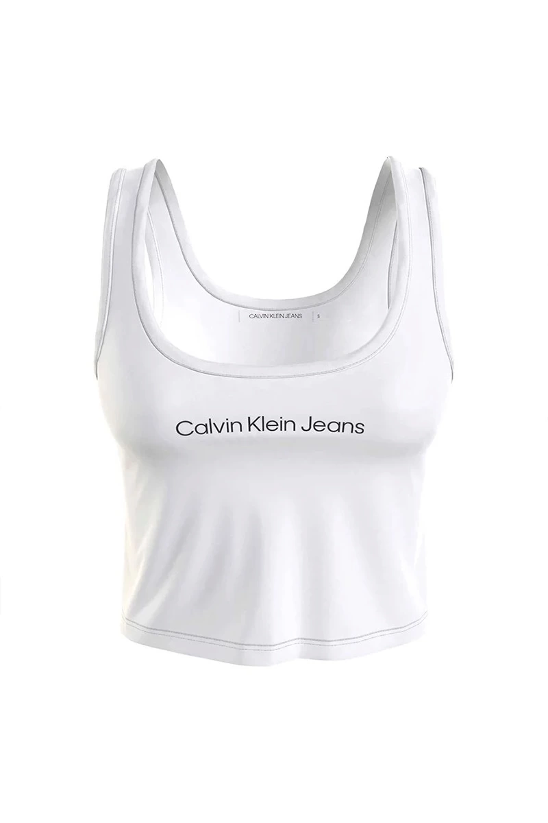 Calvin Klein Kadın Askılı Beyaz Atlet
