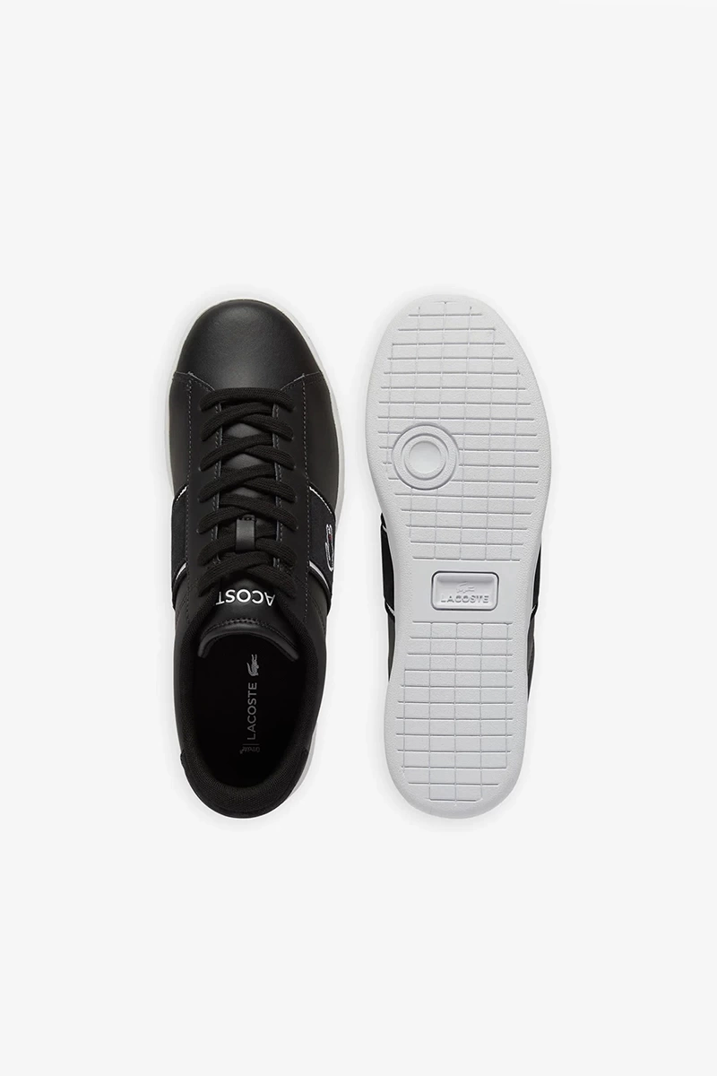 Lacoste Carnaby Erkek Şeritli Siyah Sneaker