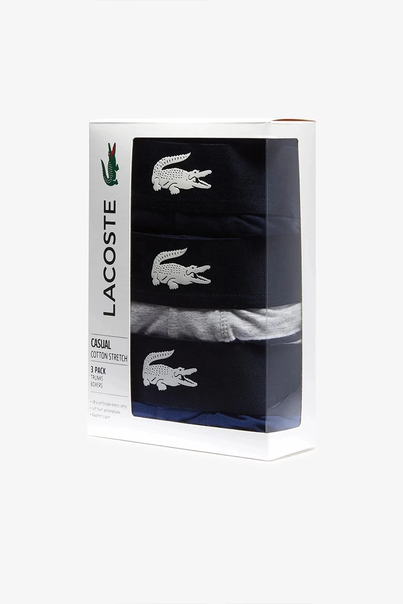 Lacoste Core Erkek 3lü Lacivert Boxer