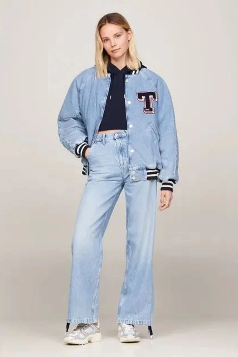 Tommy Hilfiger Kadın Letterman Denim Ceket