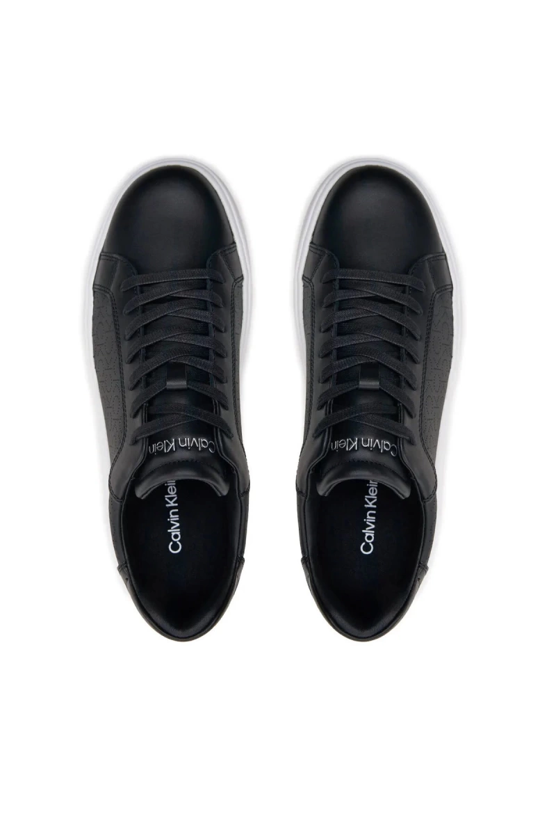 Calvin Klein Erkek Logolu  Siyah Sneaker