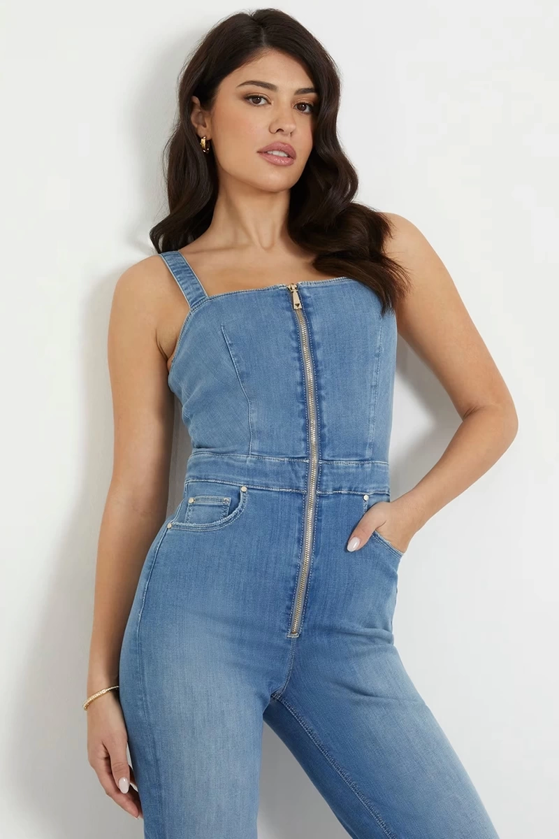 Guess Kadın Bootcut Denim Tulum