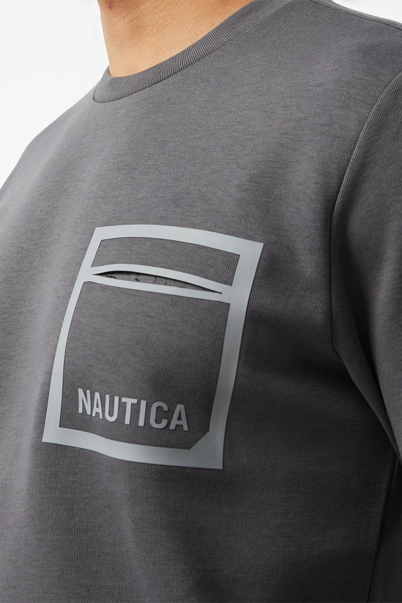 Nautica Erkek Gri Regular Fit Sweatshirt