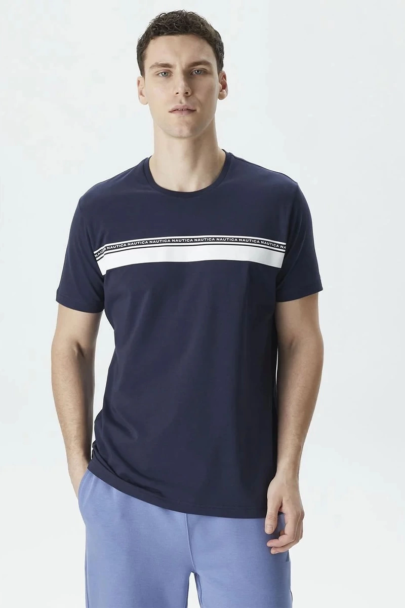 Nautıca  Erkek Lacivert Standart Fıt Kısa Kollu T-Shirt