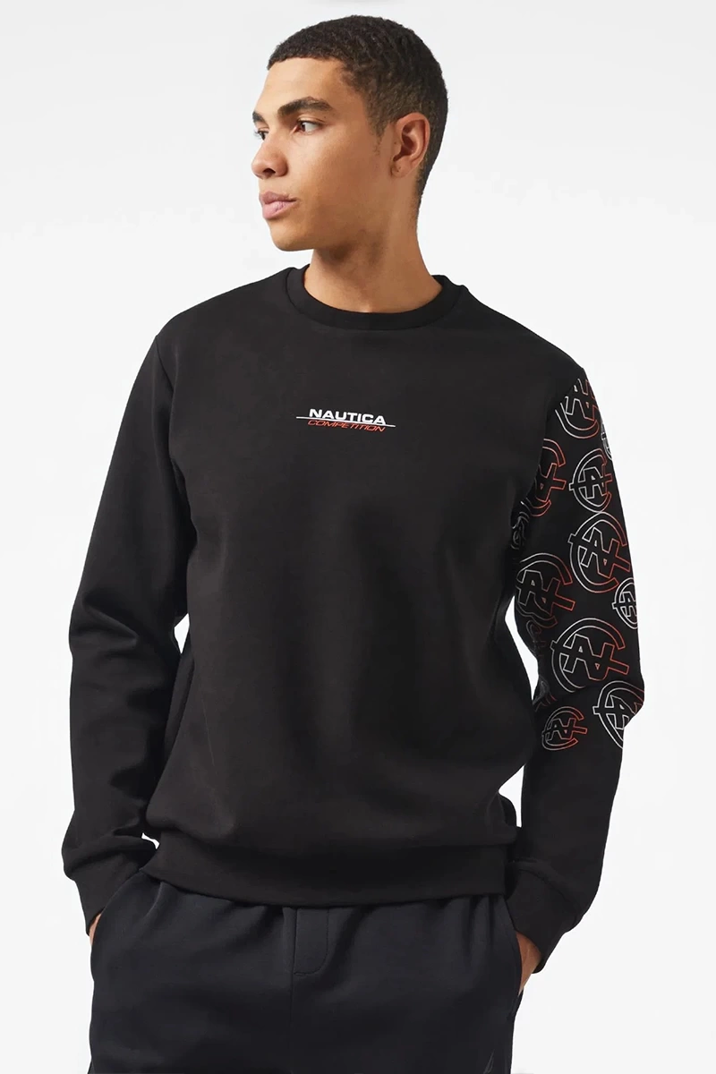 Nautica Erkek Siyah Uzun Kollu Sweatshirt